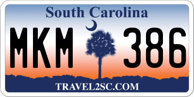 SC license plate MKM386