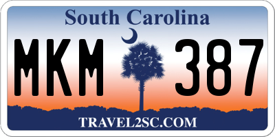 SC license plate MKM387
