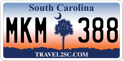 SC license plate MKM388