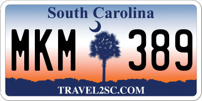 SC license plate MKM389