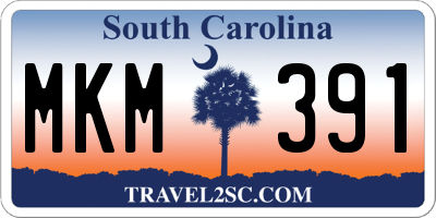 SC license plate MKM391