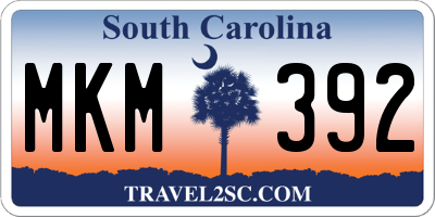 SC license plate MKM392