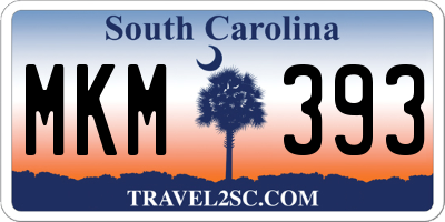 SC license plate MKM393