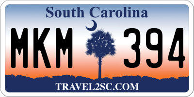 SC license plate MKM394