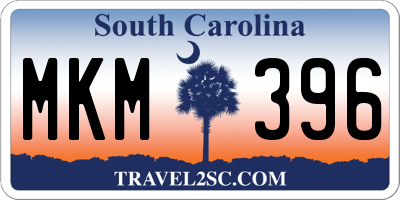 SC license plate MKM396