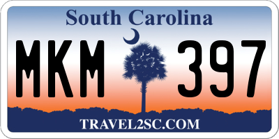 SC license plate MKM397