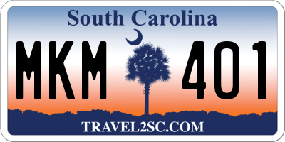 SC license plate MKM401
