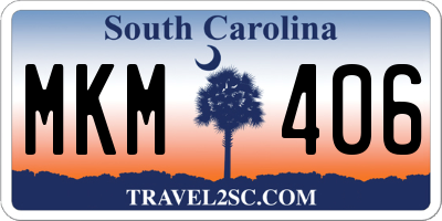 SC license plate MKM406