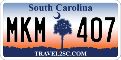 SC license plate MKM407