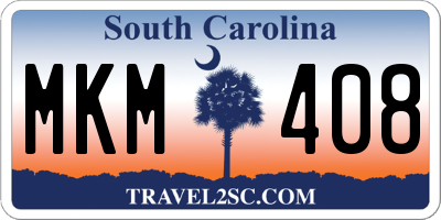 SC license plate MKM408
