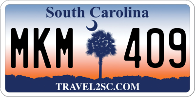 SC license plate MKM409
