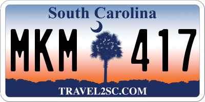 SC license plate MKM417