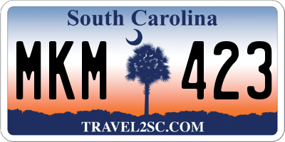 SC license plate MKM423