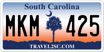 SC license plate MKM425