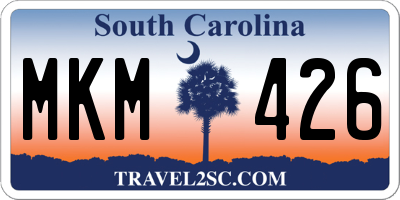 SC license plate MKM426