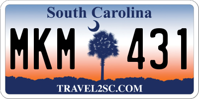SC license plate MKM431
