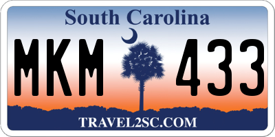 SC license plate MKM433