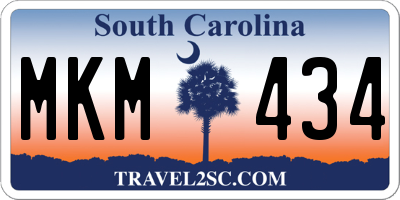 SC license plate MKM434