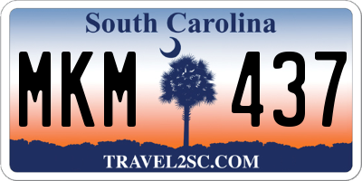 SC license plate MKM437