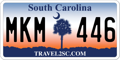 SC license plate MKM446