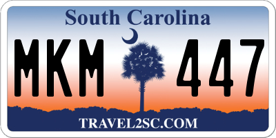 SC license plate MKM447