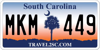 SC license plate MKM449