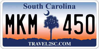 SC license plate MKM450