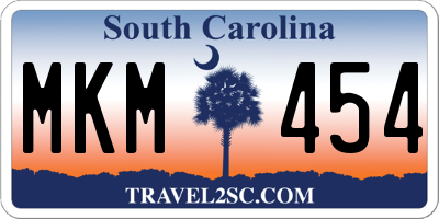 SC license plate MKM454