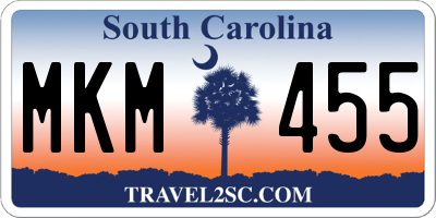 SC license plate MKM455