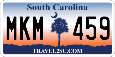 SC license plate MKM459