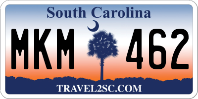 SC license plate MKM462