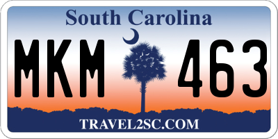 SC license plate MKM463