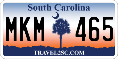 SC license plate MKM465