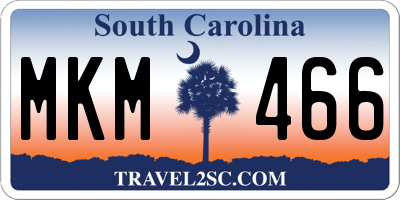 SC license plate MKM466