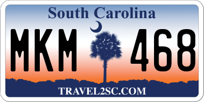 SC license plate MKM468