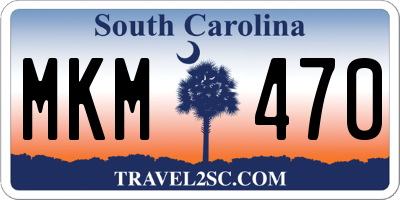 SC license plate MKM470