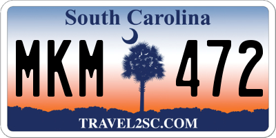 SC license plate MKM472