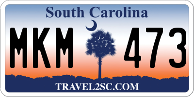 SC license plate MKM473