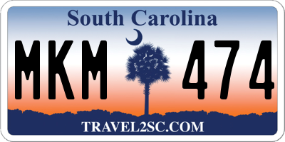 SC license plate MKM474