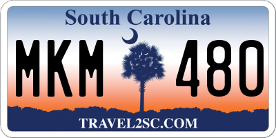 SC license plate MKM480