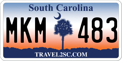 SC license plate MKM483