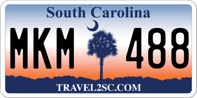 SC license plate MKM488