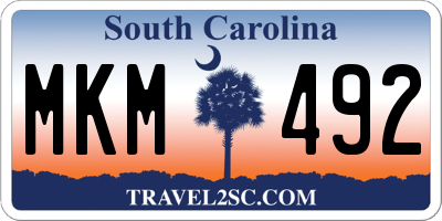 SC license plate MKM492