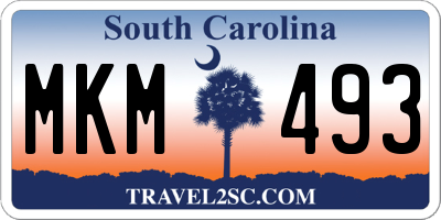 SC license plate MKM493