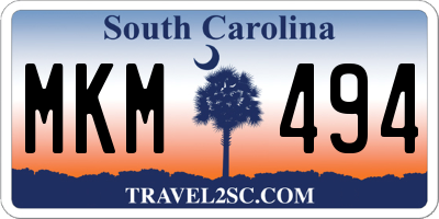 SC license plate MKM494