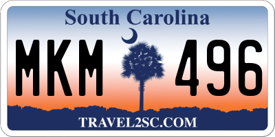 SC license plate MKM496
