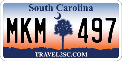 SC license plate MKM497
