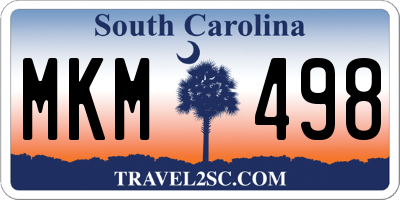 SC license plate MKM498