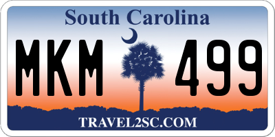 SC license plate MKM499