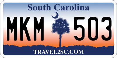 SC license plate MKM503
